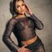 Women’s Clothing Mesh Rhinestone Fishnet Long Sleeved Tops Sexy Slim Hot Girl Outfit Rhinestone Tops_ecoleips.com