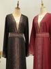 Hot Selling Ramadan Rhinestone Cardigan Islamic Dresses With Pockets Kebaya Muslim Kimono Abaya Dubai Modest Clothing Women Red_ecoleips.com