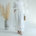 Women's Clothing Elegant Casual Long Sleeve Round Neck A-Line Dress With Princess Sleeves - Breathable Polyester Blend, White/Beige/Camel, S/M/L/XL_ecoleips.com