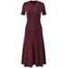 French Style Women's Long Dress Export Quality Light Luxury Knitted Round Neck Design With Ruffled Skirt Hollowed Out Detail_ecoleips.com