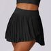 Women's Clothing Women's Casual Pleated Sports Short Skirt Quick Drying Tennis Fitness Pants Anti-Exposure Two Piece Set_ecoleips.com