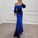 Women's Clothing Style Contrast Color Rendering Dress Autumn Women's High End Slim Waist Long Sleeve Dress Women_ecoleips.com