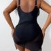 Women's Plus Size Ruffle One-Piece Swimsuit + Mesh Skirt P028_ecoleips.com
