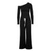 AD316 Cross-Border Color-Block Casual Set: New Spring Autumn Loose Wide-Leg Pants And Slim Fit Off-Shoulder Comfortable_ecoleips.com