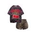 Women's Custom Made 3D Printed Digital Sportswear Set Loose Fitting T-Shirt Short Sleeved Summer Suit_ecoleips.com