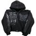 Women's Black Zip up Hoodie Street Style Hip Hop Star Print 2024 Y2K Harajuku Style Jacket Sweatshirt_ecoleips.com