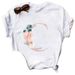 Cross-border Clothing, Casual Fashion Women's Floral Base Shirt, Short-sleeve T-shirt For Women_ecoleips.com