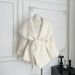"Korean Style Winter Jacket For Women – Oversized Lapel, Adjustable Belt, Slim Fit For Petite Figures (S/M/L)"_ecoleips.com