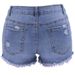Women's Clothing High Waist Cotton Blue Shorts Washed Slim Light Color Women's Straight Denim Shorts_ecoleips.com