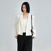 25 Autumn New Style Solid Color Suit Jacket, Elegant Commuting Slim-Fit Fashionable Versatile Long-Sleeve Blazer, Light_ecoleips.com