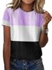Women's Casual Short Sleeve round Neck T-Shirt Digital Print Soft Breathable Fabric Trendy Streetwear Multiple Colors And Sizes_ecoleips.com