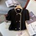 women's clothing fat mm Xiaoxiang style casual shorts contrast color tops slim temperament two-piece suit_ecoleips.com