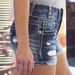 Women's Ripped Denim Shorts Best Selling Three Quarter Length Style_ecoleips.com