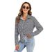 Verve Women's Spring And Autumn Plaid Loose Casual Long Sleeve Shirt With Turn-down Collar_ecoleips.com