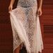 European And American Women's Fashion Lace See Through Sexy Low Waist Skirt Solid Color Summer All Match Skirt Long Skirt_ecoleips.com