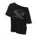 Summer New Women's Clothing American Street Fashion Letter Printing Slanted Shoulder Short-sleeved Loose T-shirt Top_ecoleips.com