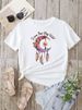 Euroean And American Cross-border Foreign Trade Women's Clothing, Dreamcatcher Rint Round-neck Short-sleeve T-shirt_ecoleips.com
