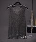 Women's Sparkle Knit Sleeveless Top – Slim Fit Shimmer T-Shirt (Gold/Pink/Black, One Size) | Casual & Party Wear_ecoleips.com