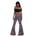 K Fashion Pattern Printed Women's Micro Flared Pants With Flared Pants_ecoleips.com