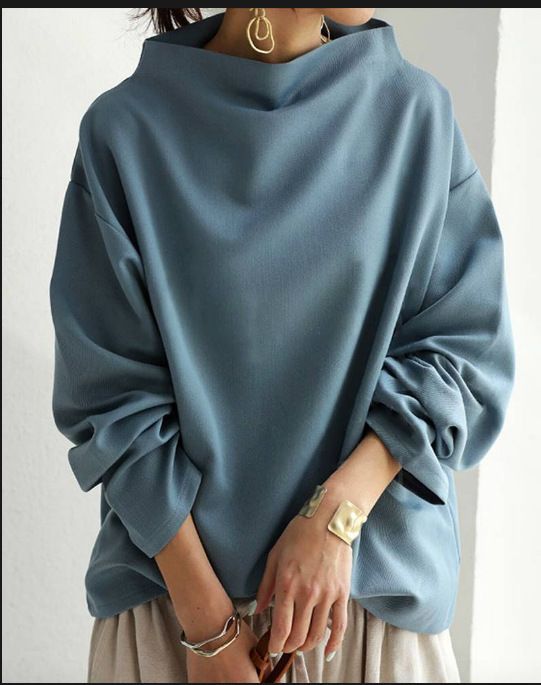Women's Loose Casual Tops Long Sleeve Crew Neck Sweatshirt Comfortable Breathable Streetwear Fashion Hoodie_ecoleips.com