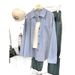 Early Spring Blue Striped Shirt Jacket For Women With A Stylish Long-Sleeved Design, Featuring A Relaxed Fit And A Shirt_ecoleips.com