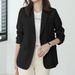 Cross-border Khaki Blazer For Petite Women, Trendy New Fashion Korean-style Casual Suit_ecoleips.com