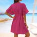 Women's Clothing Ice Silk Lace Patchwork Beach Skirt Bikini Swimsuit Outer Cover Up_ecoleips.com