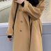 women’s classic britishstyle doublebreasted wool coat – autumn/winter trench coat (bury/caramel/black, xsl, timel elegance)_ecoleips.com