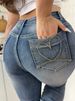 High Waist plus Size Flared Jeans for Women Slimming Elegant Fashionable Embroidered Denim Trousers European American Style_ecoleips.com