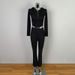 Women's Sports Suit 2025 Spring Pink Slim-Fit Short Long-Sleeve Top Two-Piece Set With Casual Long Pants_ecoleips.com