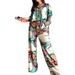 European And American New Elegant Women's Clothing Printed Commuter Shirt High Waist Wide Leg Pants In Stock Suit_ecoleips.com