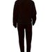 Women's Clothing Women's Fleece Lined Sweatshirt Set Style Crew Neck Casual Printed Two Piece Set For Formal & Casual For Women_ecoleips.com