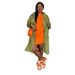 Women's Oversized Trench Coat – Longline Vintage-Inspired Jacket With Lapel Collar, Polyester-Spandex Blend For Spring & Fall Layering_ecoleips.com