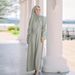 Verve M189#Non-Rhinestone Seven-Color Women's Muslim Robe Malay Indonesian Dress With Headscarf_ecoleips.com