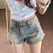 High Street Summer New Style Girl American Retro Denim Design Shorts, Niche High-waisted Slimming Hot Pants For Petite_ecoleips.com