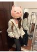 Early Autumn Popular Wear Striped Jacket Women's Autumn Korean Small Short Loose Hooded Sweater Cardigan Thin_ecoleips.com