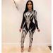 Sparkling Sequin Mesh Jumpsuit – Sexy Long-Sleeve See-Through Romper For Women_ecoleips.com
