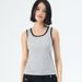 2025 Spring Summer Women's Camisole New Color Block Patchwork Inner Vest Slim Fit Slimming Student Base Shirt_ecoleips.com