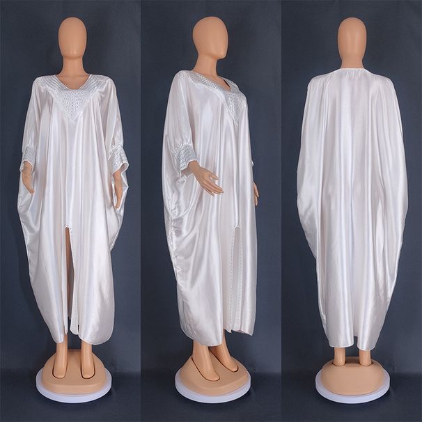 Arab Dubai Muslim Dress With Rhinestones, Bat Sleeve Long Robe Abaya, Plus Size Women's Clothing 8803#Long Sleeve_ecoleips.com