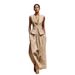 Women's Slimming Vest And Pants Set Solid Color V Neck Sleeveless Casual Outfit For Summer_ecoleips.com