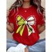 100% Cotton Coquette Bow Women's Top European Size_ecoleips.com