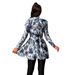 Muslim Swimsuit Leaf Pattern Long Sleeve Swimsuit Set European And American Style Women's Fashionable Swimwear One Piece Swimsuit For Adults_ecoleips.com