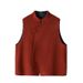 Aria Basics 2025 Chinese Style Double-Sided Woolen Stand Collar Buttoned Wool Coat Autumn Winter New Women's Vest_ecoleips.com