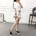 Three Stripes Short Sleeve Shorts Sports Loose Sweatshirt Student Running Casual Two-Piece Set For Women_ecoleips.com