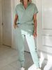 Spring Summer Sports Casual Two Piece Set T-Shirt And Pants Women's Clothing American Style_ecoleips.com