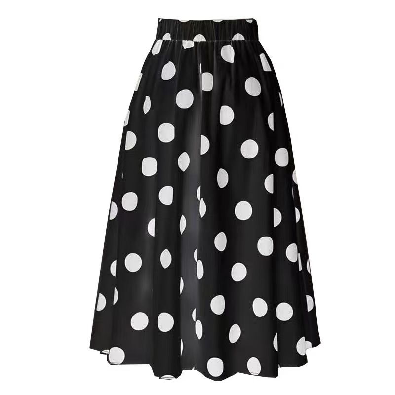 Retro Bow Tie Circle Skirt Swimsuit One Piece Tummy Covering Slimming Sexy Beachwear_ecoleips.com