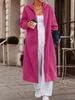2025 Autumn Winter New Long Pocket Hooded Woolen Cardigan Coat_ecoleips.com