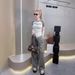 Women's Color-Block Short Sleeve Top & High-Waisted Wide-Leg Pants Set - Summer Two Piece Outfit With Flattering Fit_ecoleips.com