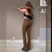 2023 Europea Ad America Cross-Border Sports Casual Yoga Ribbed Workout High Waist Flared Leggigs Log Pats For_ecoleips.com