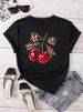 Fashion Cherry Print Women T-Shirt Short Sleeve Crew Neck Casual Tops For Summer Spring Women's Clothing Tops Tees_ecoleips.com
